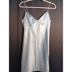 Princess Polly Babydoll Dress Women’s 10 Light Blue Floral Stargazing Slip Lined